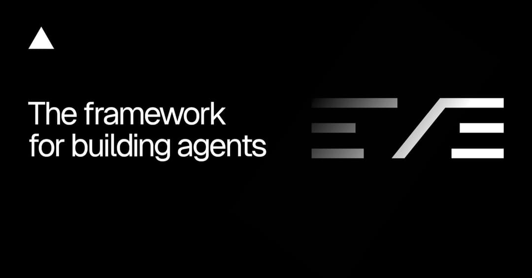 „Vercel eve“ pristatymo grafika su užrašu „The framework for building agents“