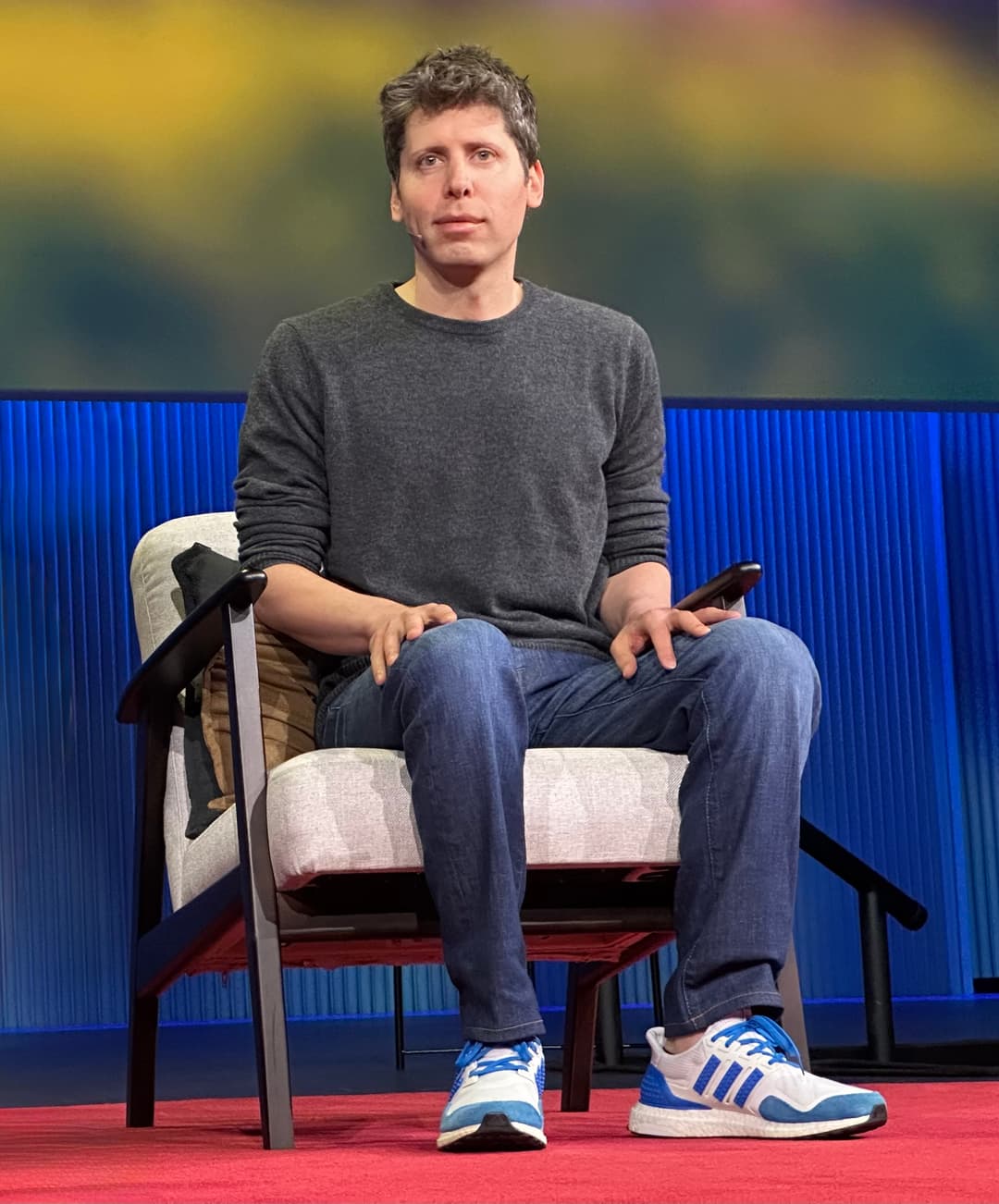OpenAI vadovas Sam Altman scenoje